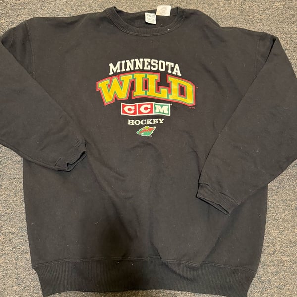 Vintage CCM Minnesota Wild NHL Center Ice Authentic Crewneck Sweatshirt XXL