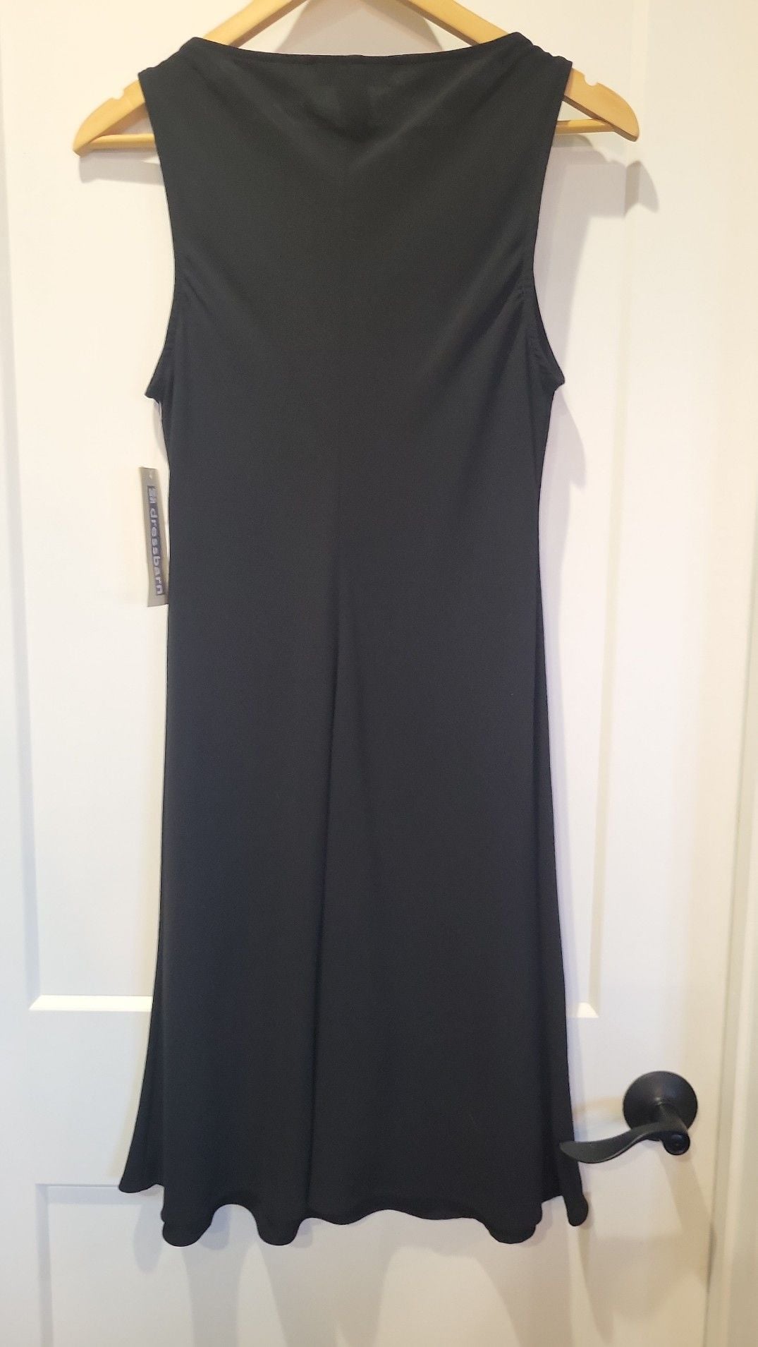 Vintage Dressbarn Women's Size 14 Sleeveless Cowl Neck Stretch Knit Little Black Dress NWT 3
