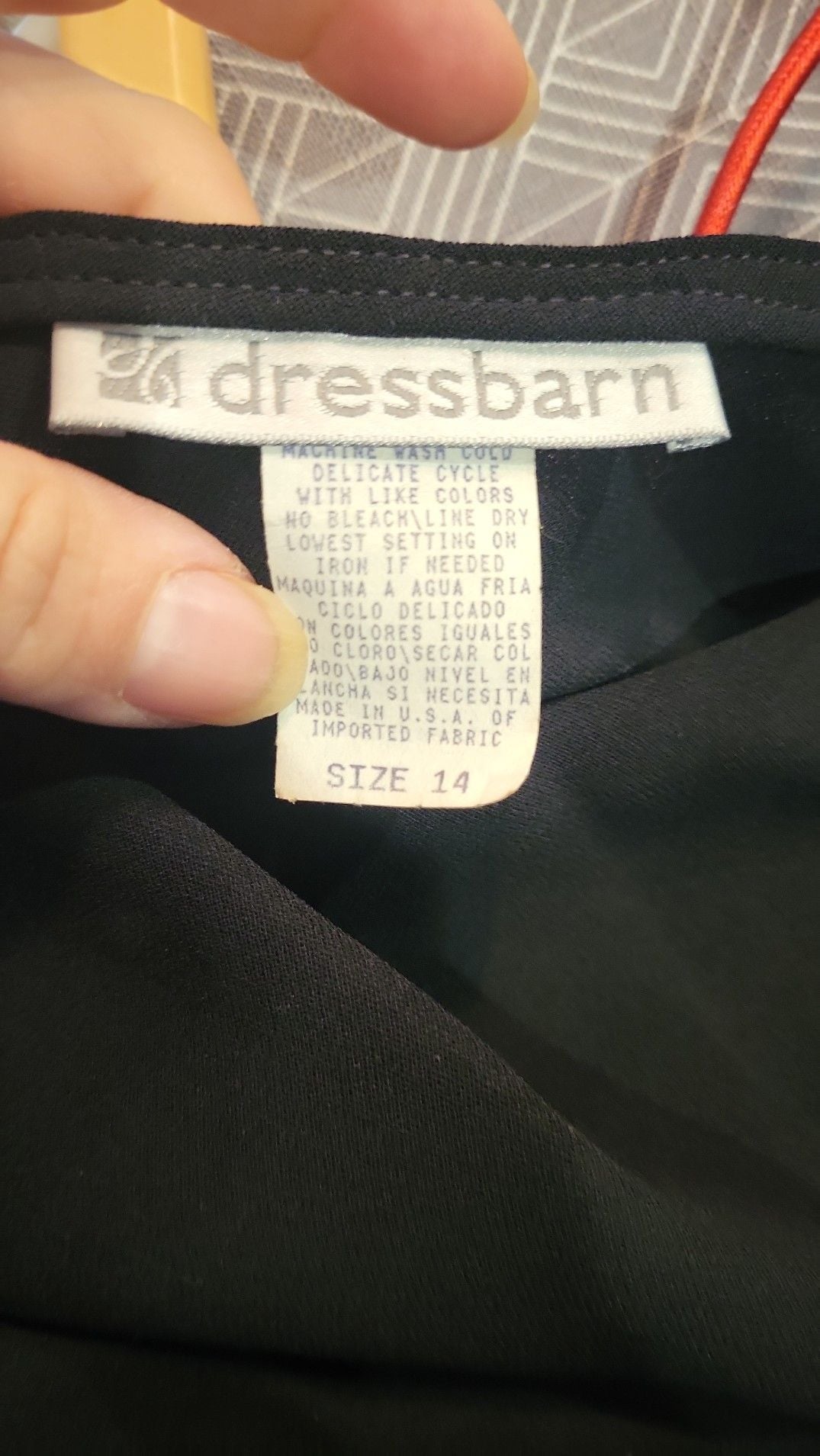 Vintage Dressbarn Women's Size 14 Sleeveless Cowl Neck Stretch Knit Little Black Dress NWT 4