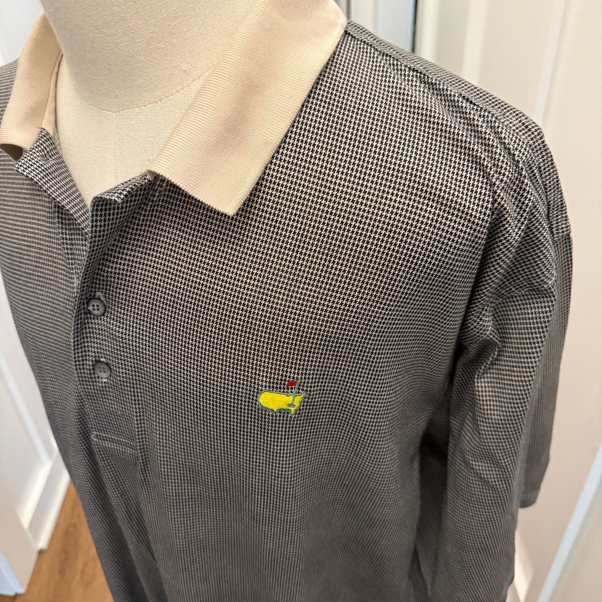 Vintage Slazenger Augusta National Golf Shop Masters Polo Shirt XXL Houndstooth 4
