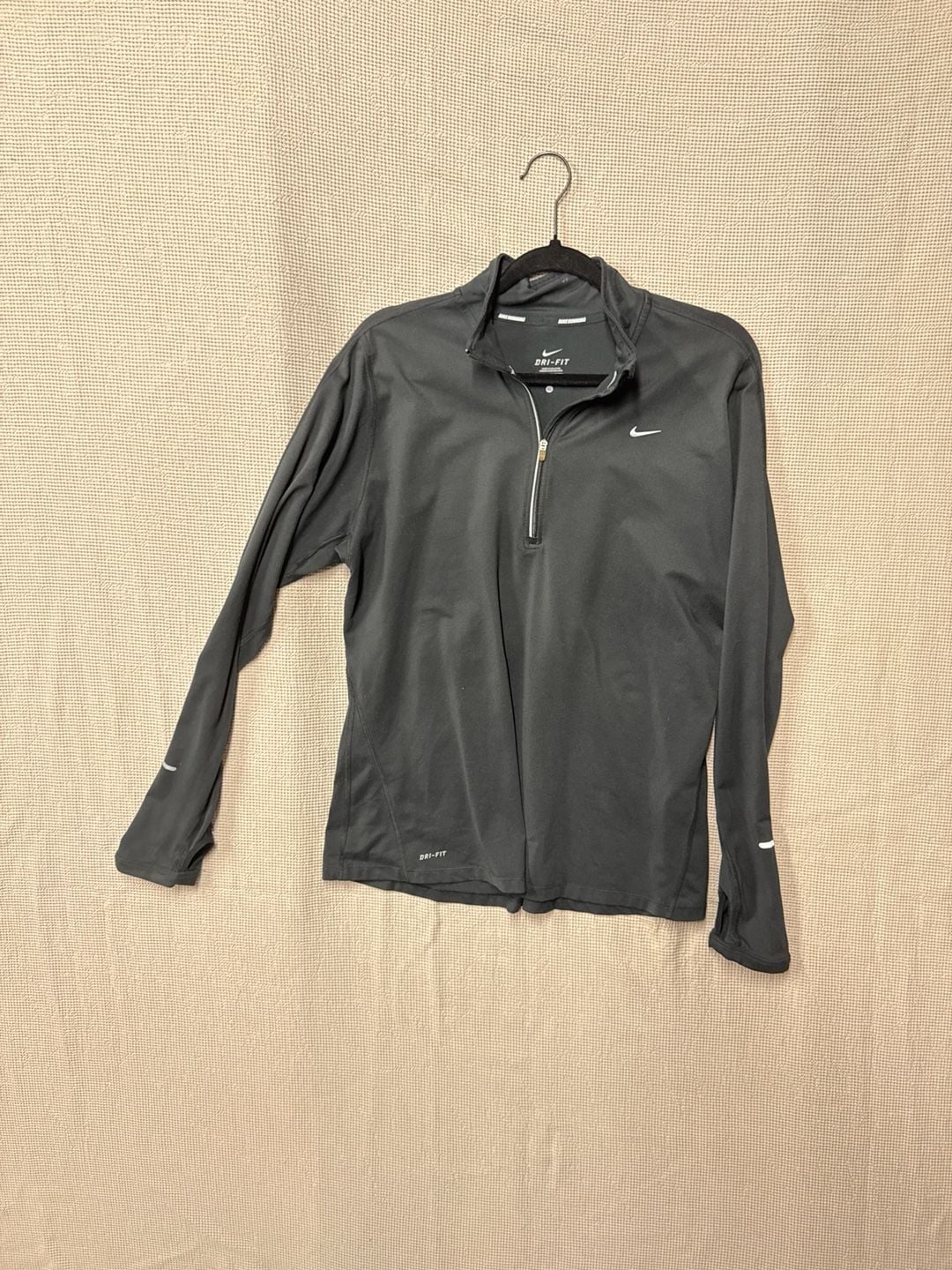 Nike Running Dri-FIT Women's 1/2-Zip Black Long Sleeve Training Top Size XL 2