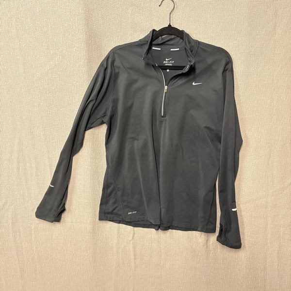 Nike Running Dri-FIT Women's 1/2-Zip Black Long Sleeve Training Top Size XL