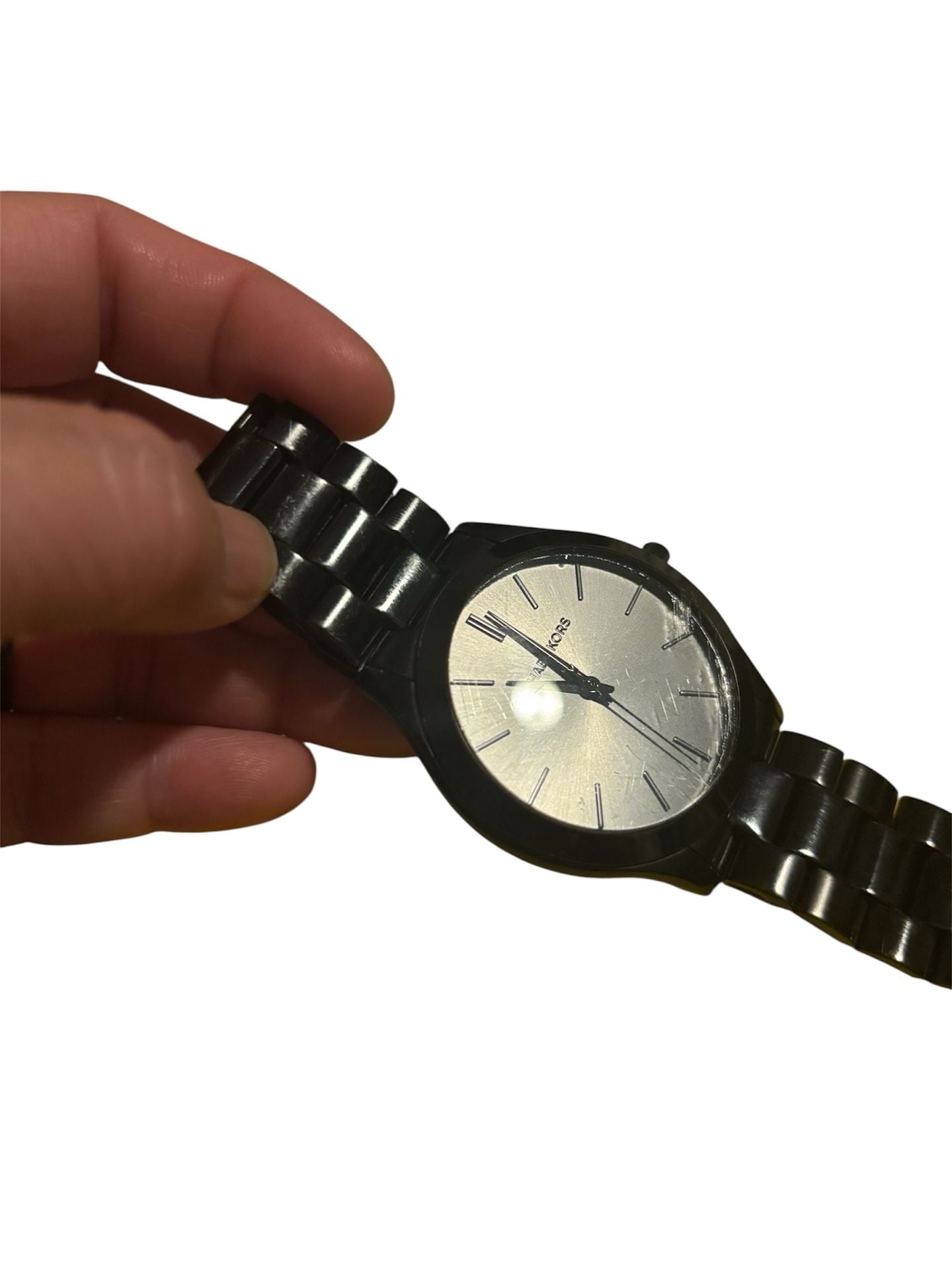 I Michael Kors MK8507 Oversized Slim Runway Black-Tone Stainless Steel Watch 6