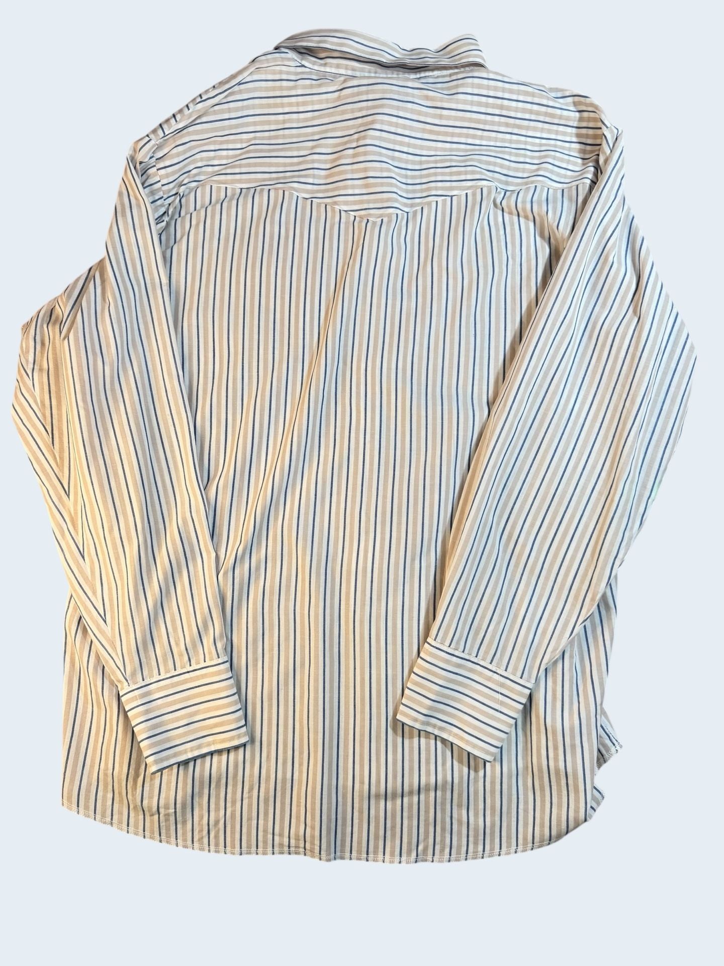 Vintage Wrangler Striped Western Pearl Snap Long Sleeve Shirt 3