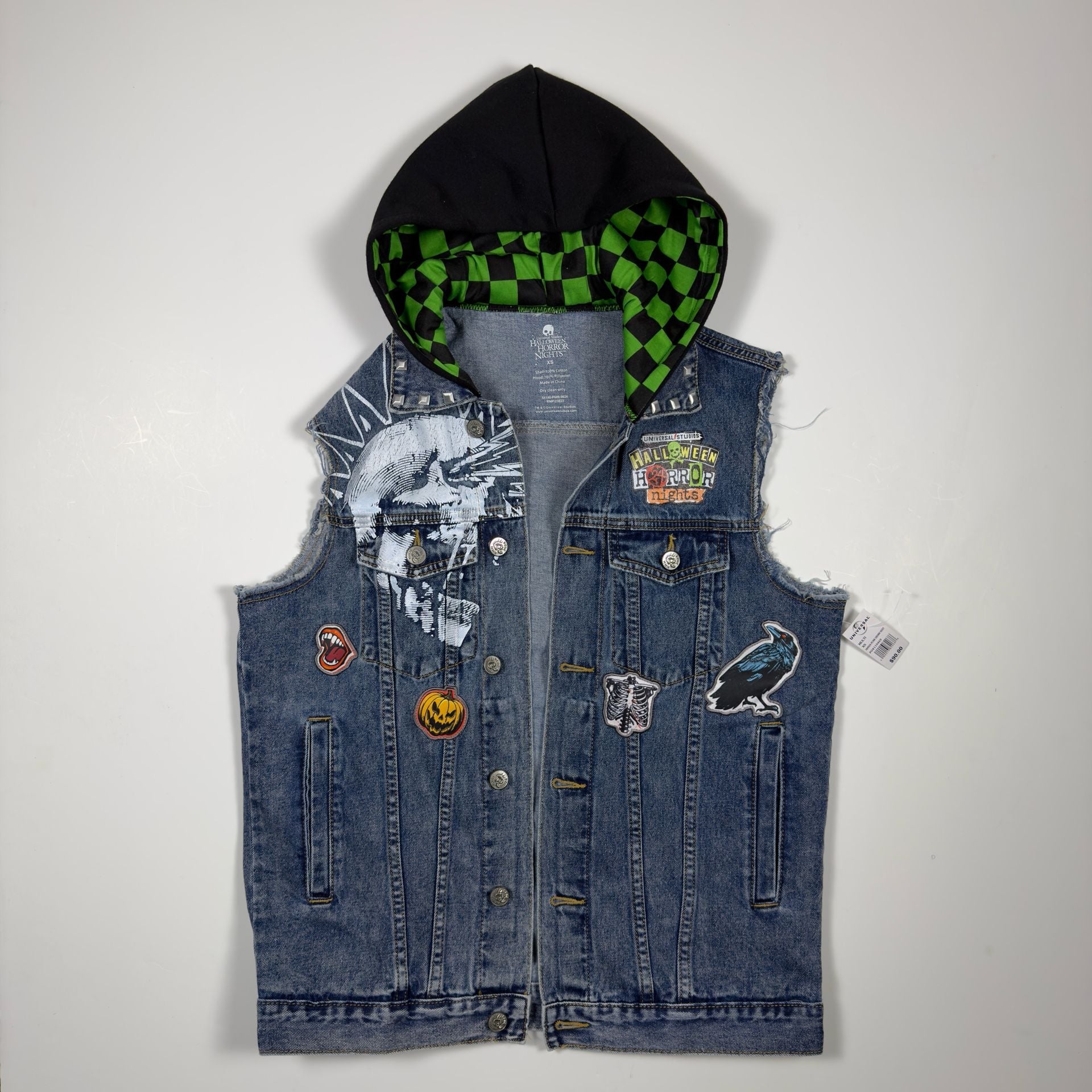 XS Punk Denim Vest Halloween Horror Nights Universal Studios Men/Women 2