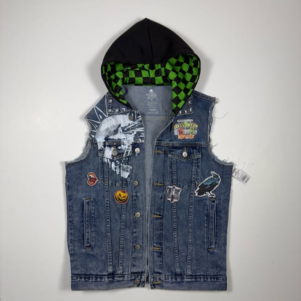 XS Punk Denim Vest Halloween Horror Nights Universal Studios Men/Women