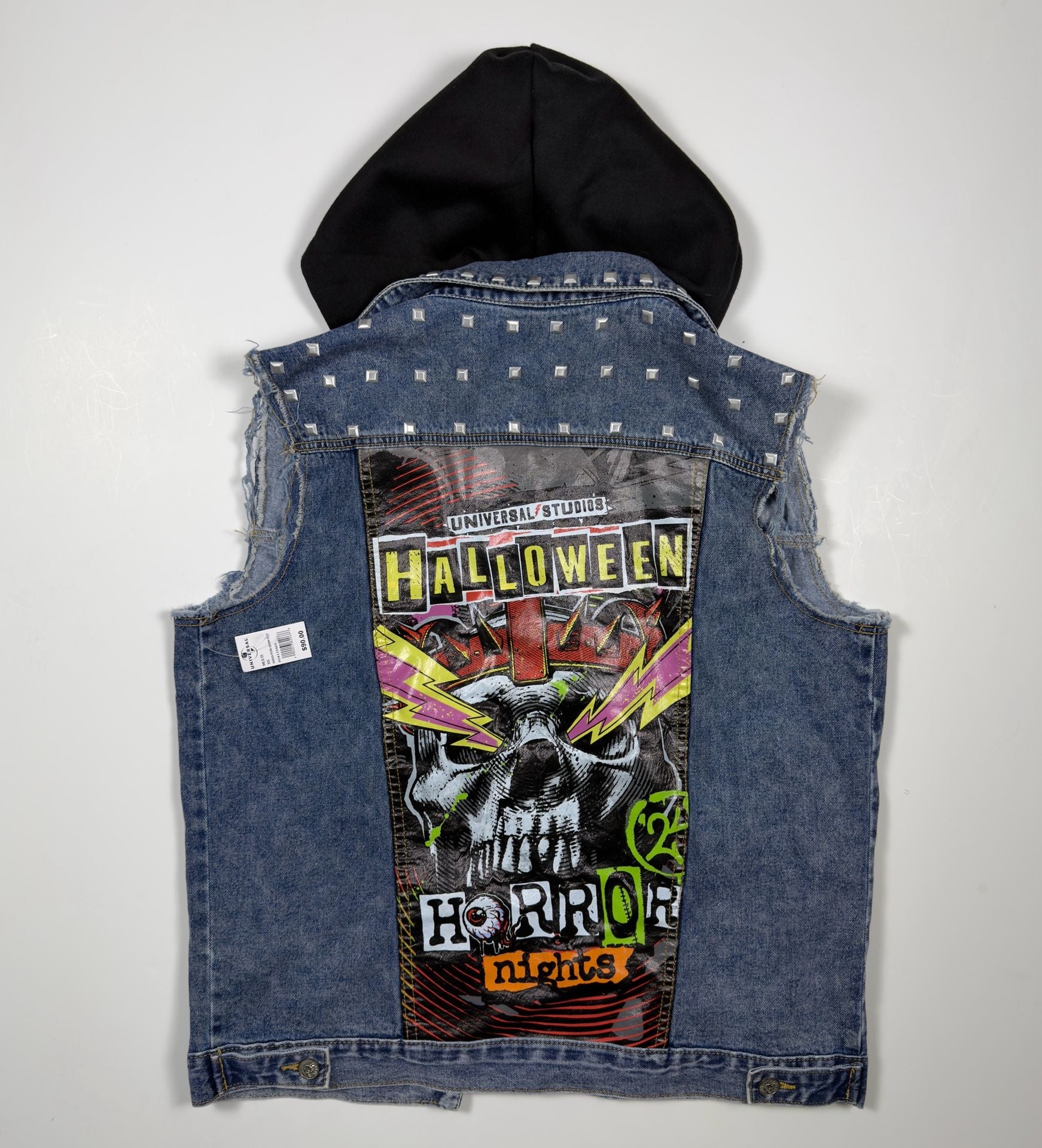 XS Punk Denim Vest Halloween Horror Nights Universal Studios Men/Women 3