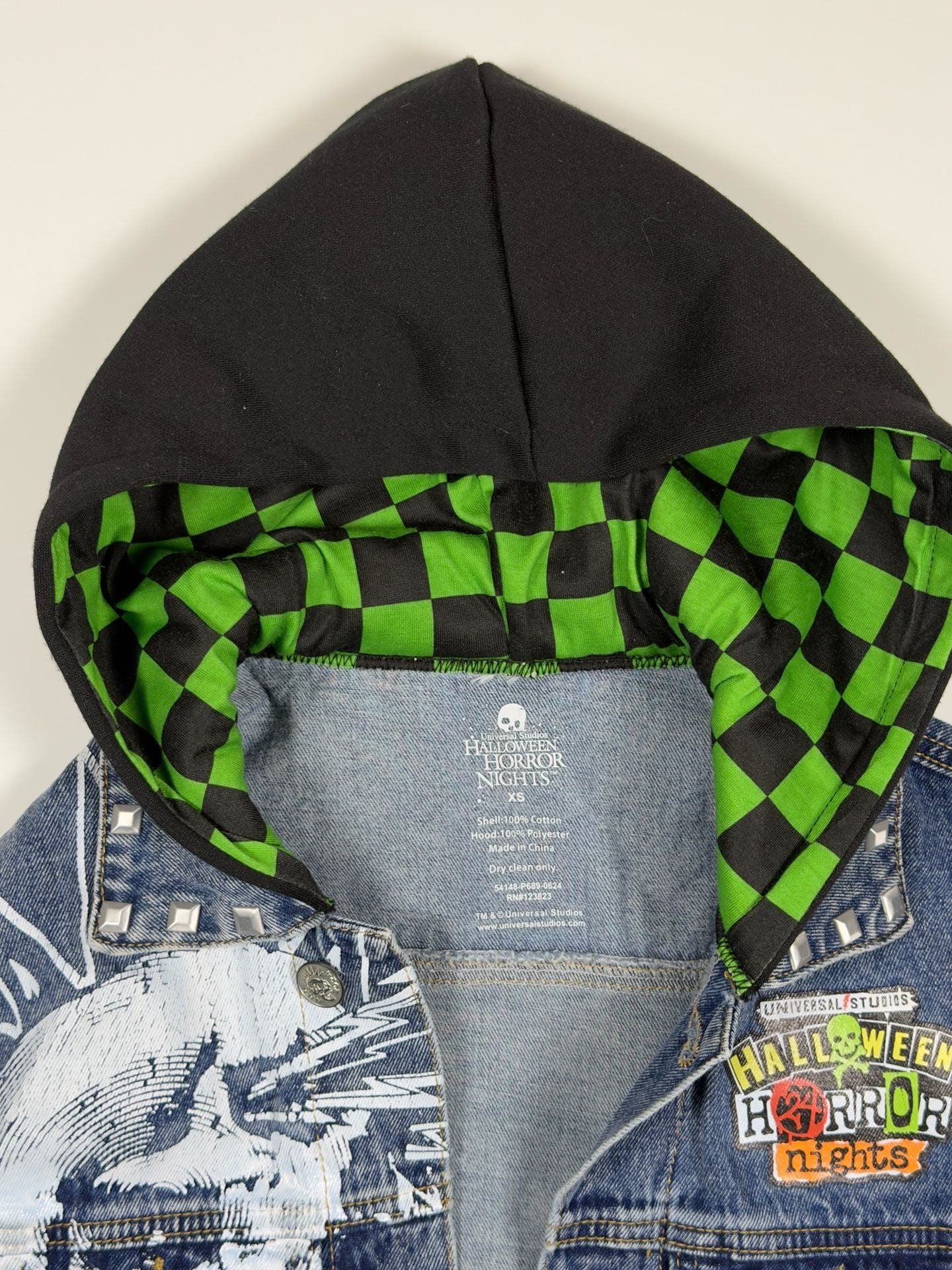 XS Punk Denim Vest Halloween Horror Nights Universal Studios Men/Women 4