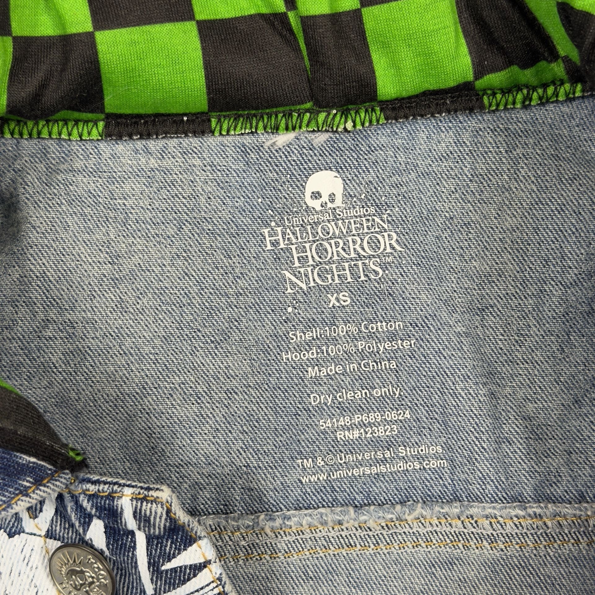 XS Punk Denim Vest Halloween Horror Nights Universal Studios Men/Women 5