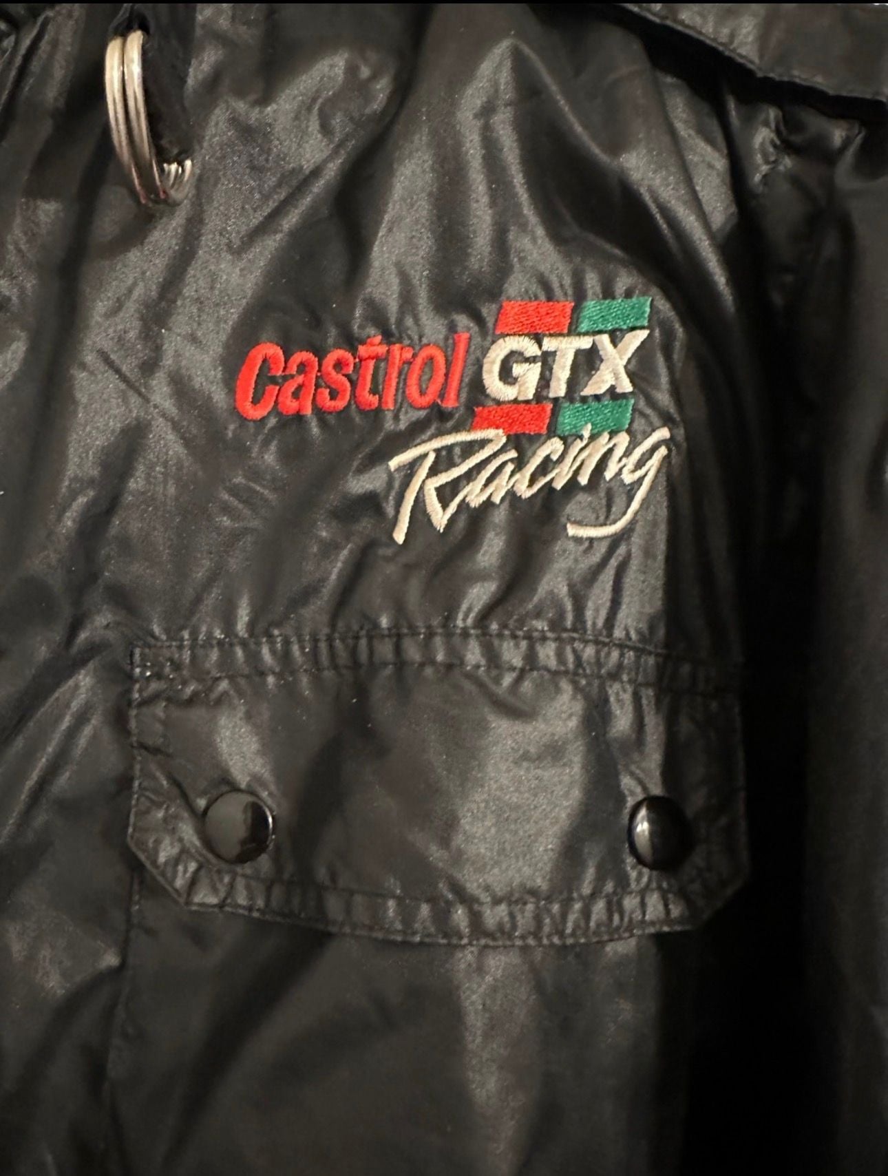 Vintage 80s Castrol GTX Racing Rockingham Dragway Winner Bomber Jacket XL 7