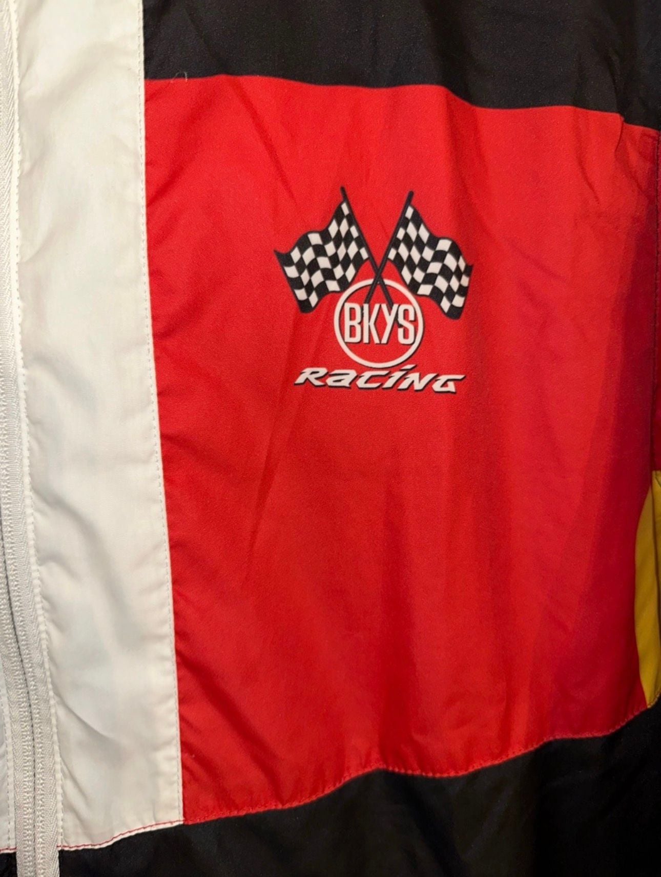 BKYS 360 Racing Windbreaker Hooded Full-Zip Jacket XL Black Red White 4