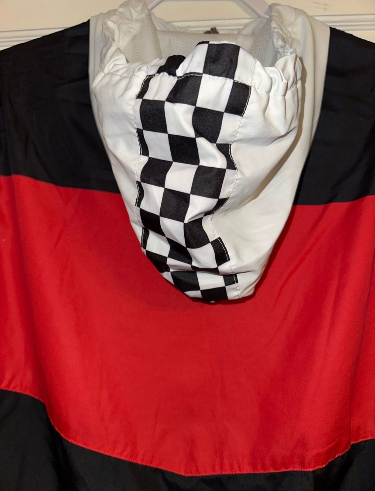 BKYS 360 Racing Windbreaker Hooded Full-Zip Jacket XL Black Red White 6