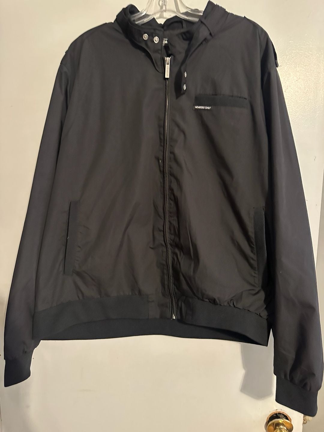 Members Only Black Classic Iconic Racer Jacket Size 3X 2