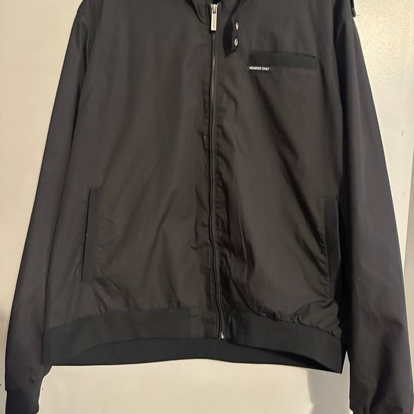 Members Only Black Classic Iconic Racer Jacket Size 3X