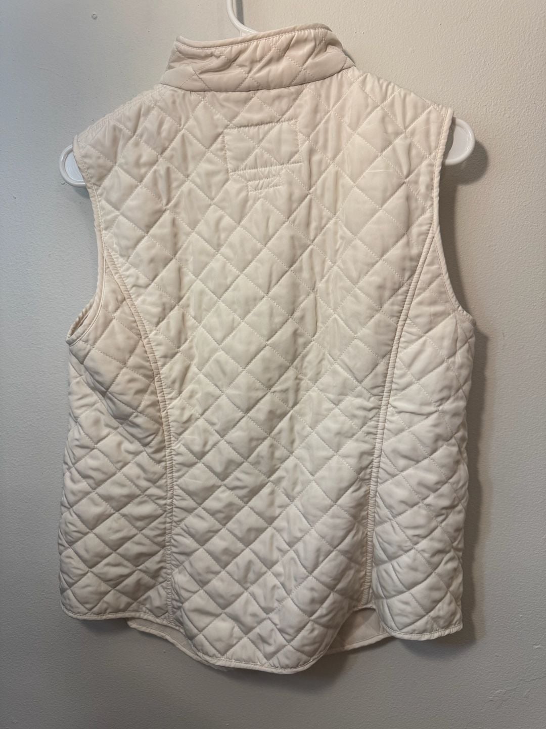 Van Heusen Women's Cream Diamond Quilted Full-Zip Vest 3