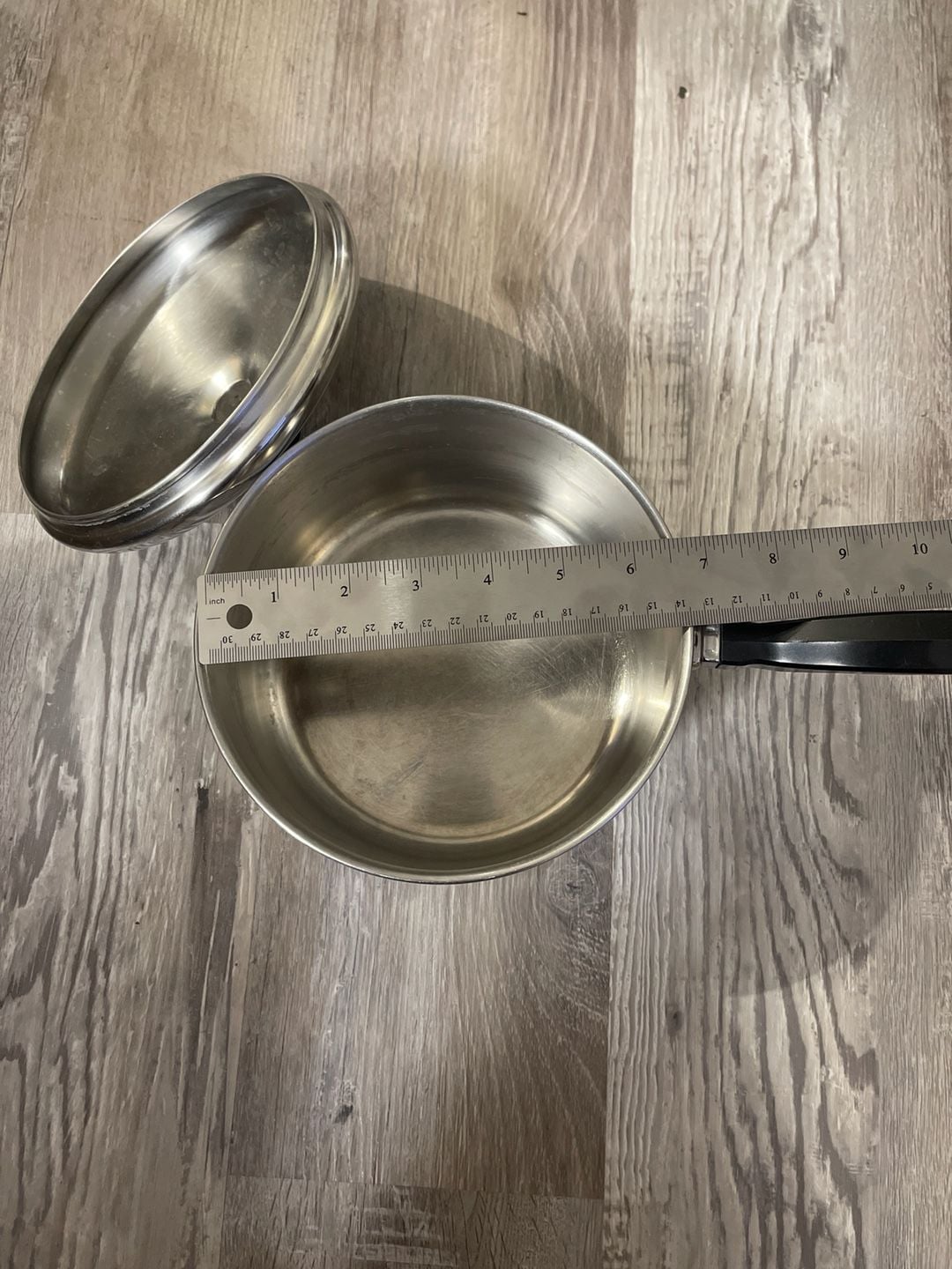 Vintage Revere Ware 1801 Stainless Steel Saucepan with Lid 3