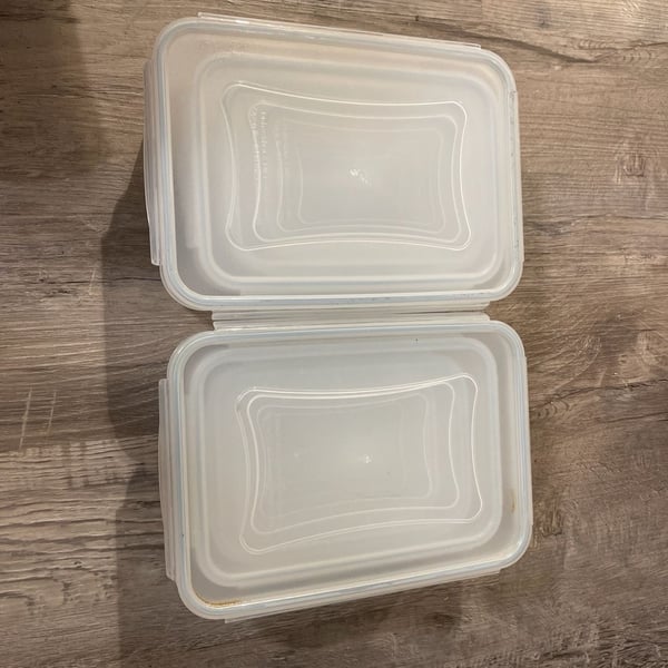 Figmint 6-Piece Clear Plastic Rectangular Food Storage Container Set with Lids