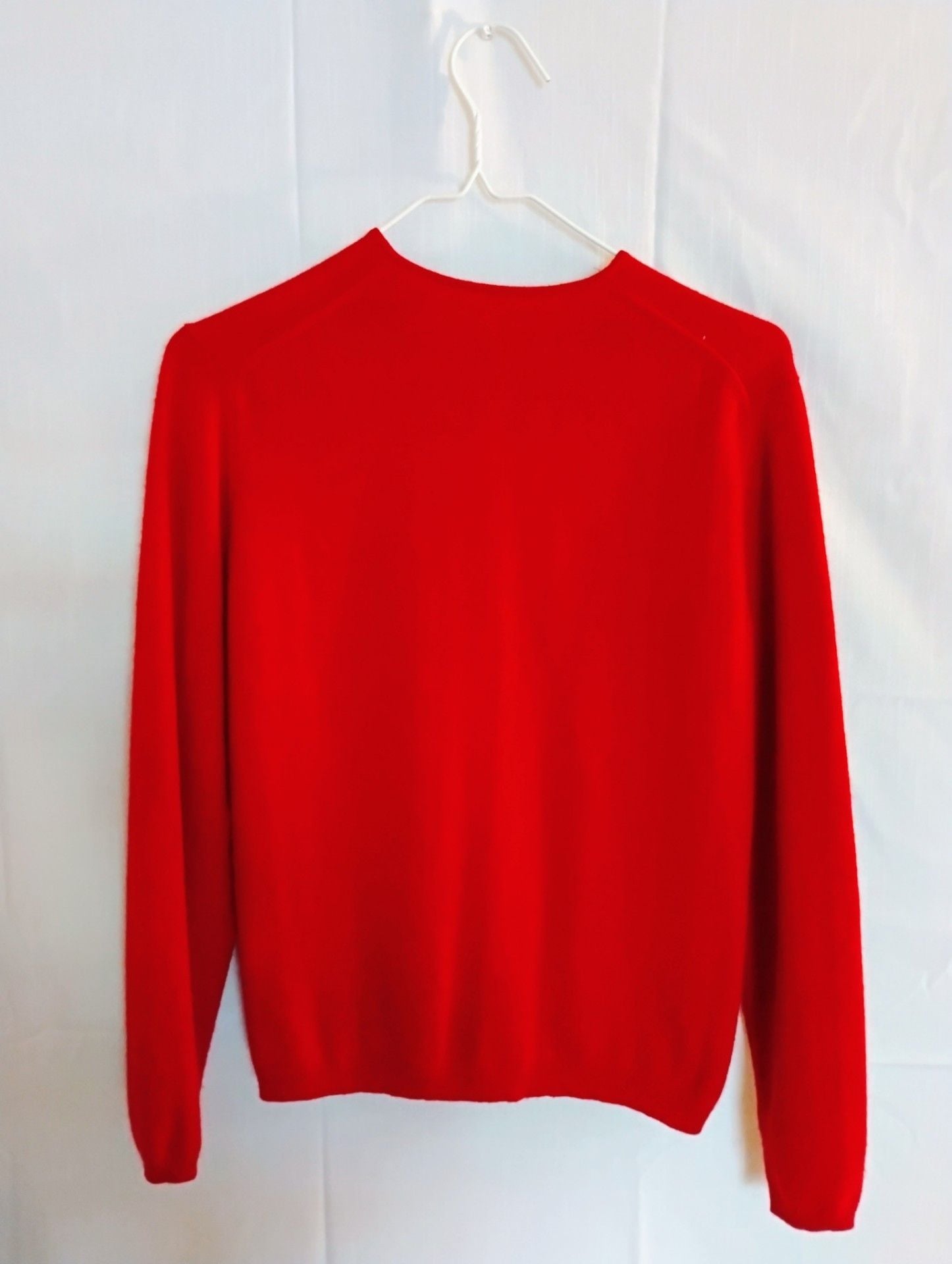 Vintage 100% Cashmere Cardigan Red XS - Identified Lands' End 3
