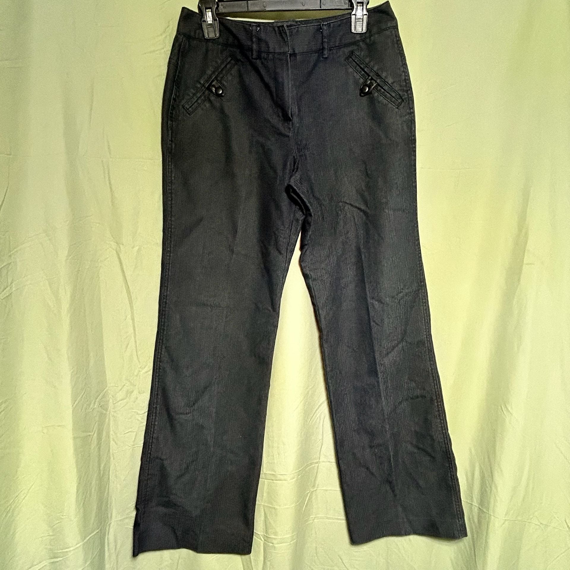 VTG LARRY LAVINE STRETCH SZ 6 JEANS-HIGH RISE-WIDE LEG-SEWN PLEATS 2