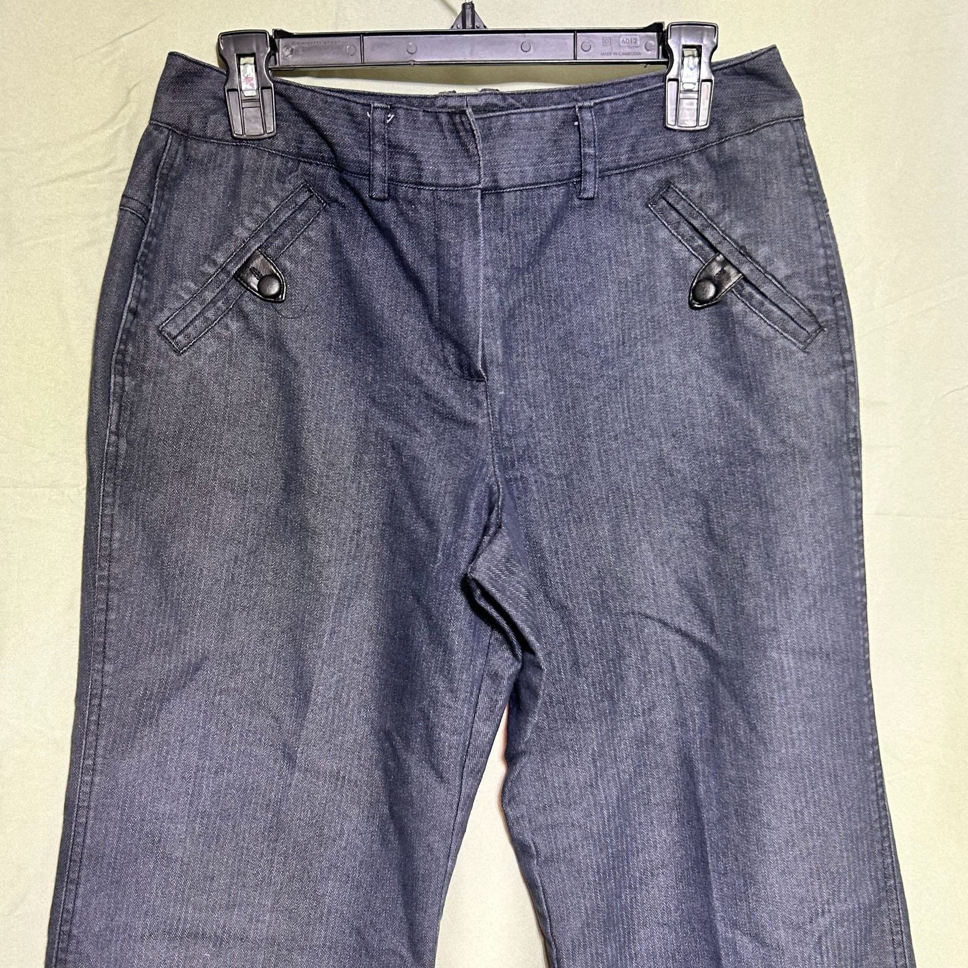 VTG LARRY LAVINE STRETCH SZ 6 JEANS-HIGH RISE-WIDE LEG-SEWN PLEATS 3