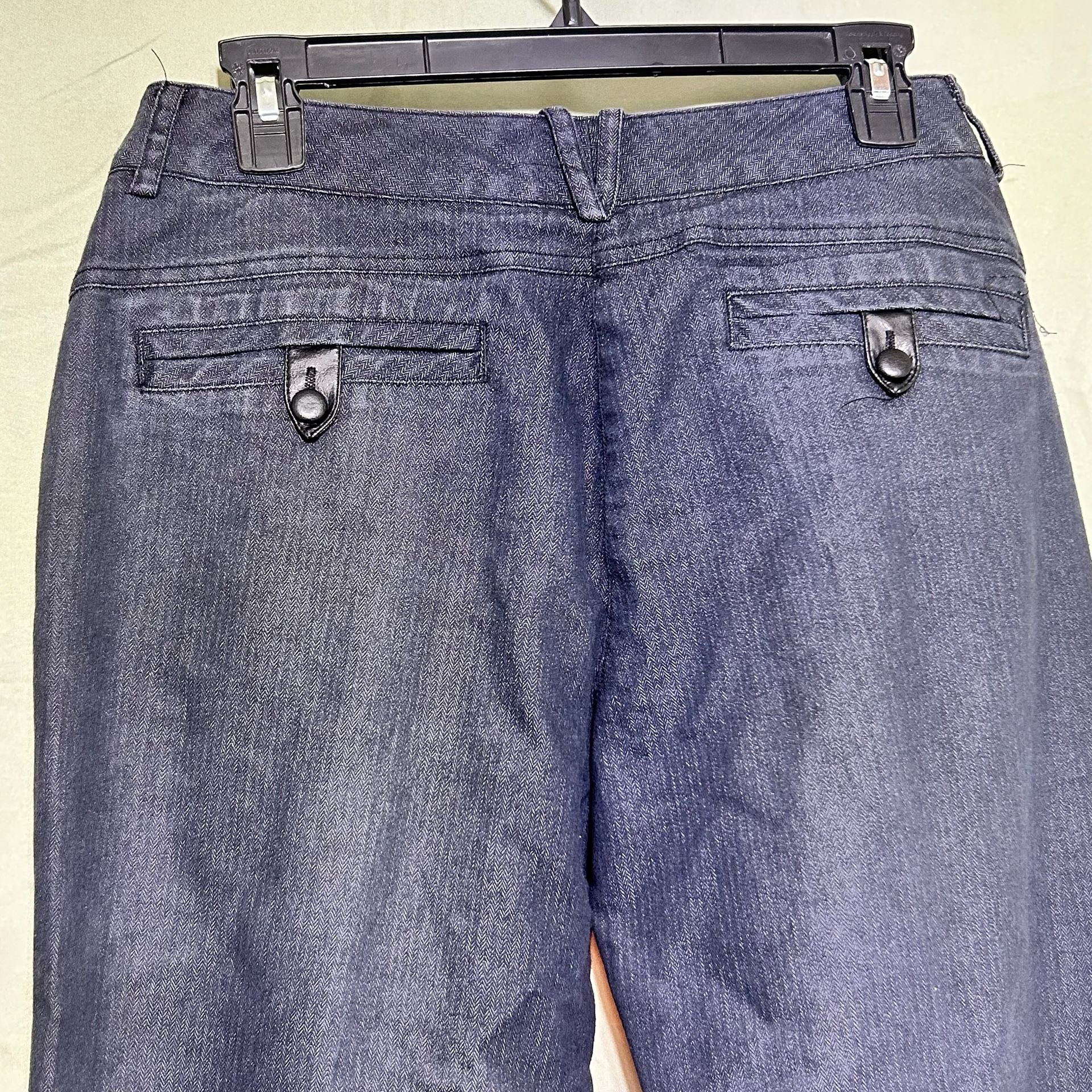 VTG LARRY LAVINE STRETCH SZ 6 JEANS-HIGH RISE-WIDE LEG-SEWN PLEATS 8
