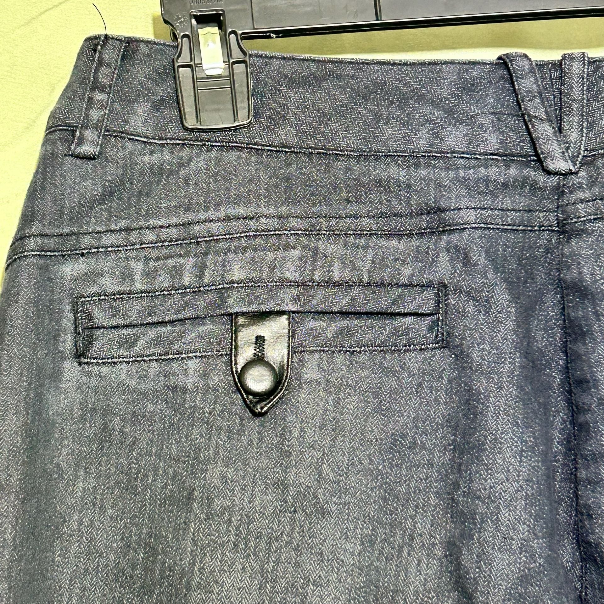 VTG LARRY LAVINE STRETCH SZ 6 JEANS-HIGH RISE-WIDE LEG-SEWN PLEATS 9