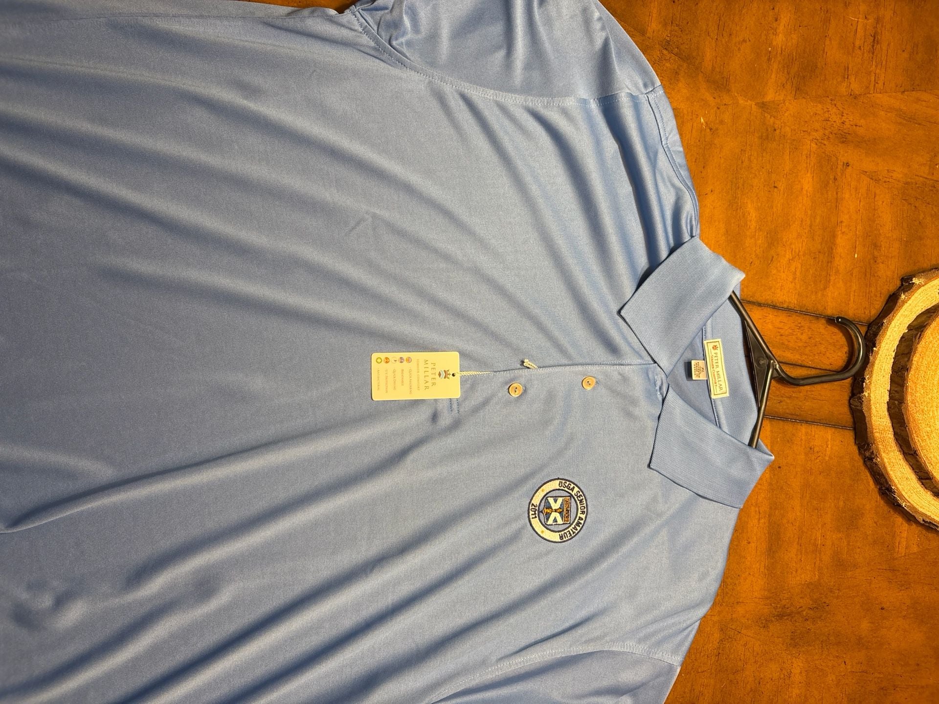 Peter Millar Summer Comfort 2011 USGA Senior Amateur Kinloch Golf Polo Shirt XL 4