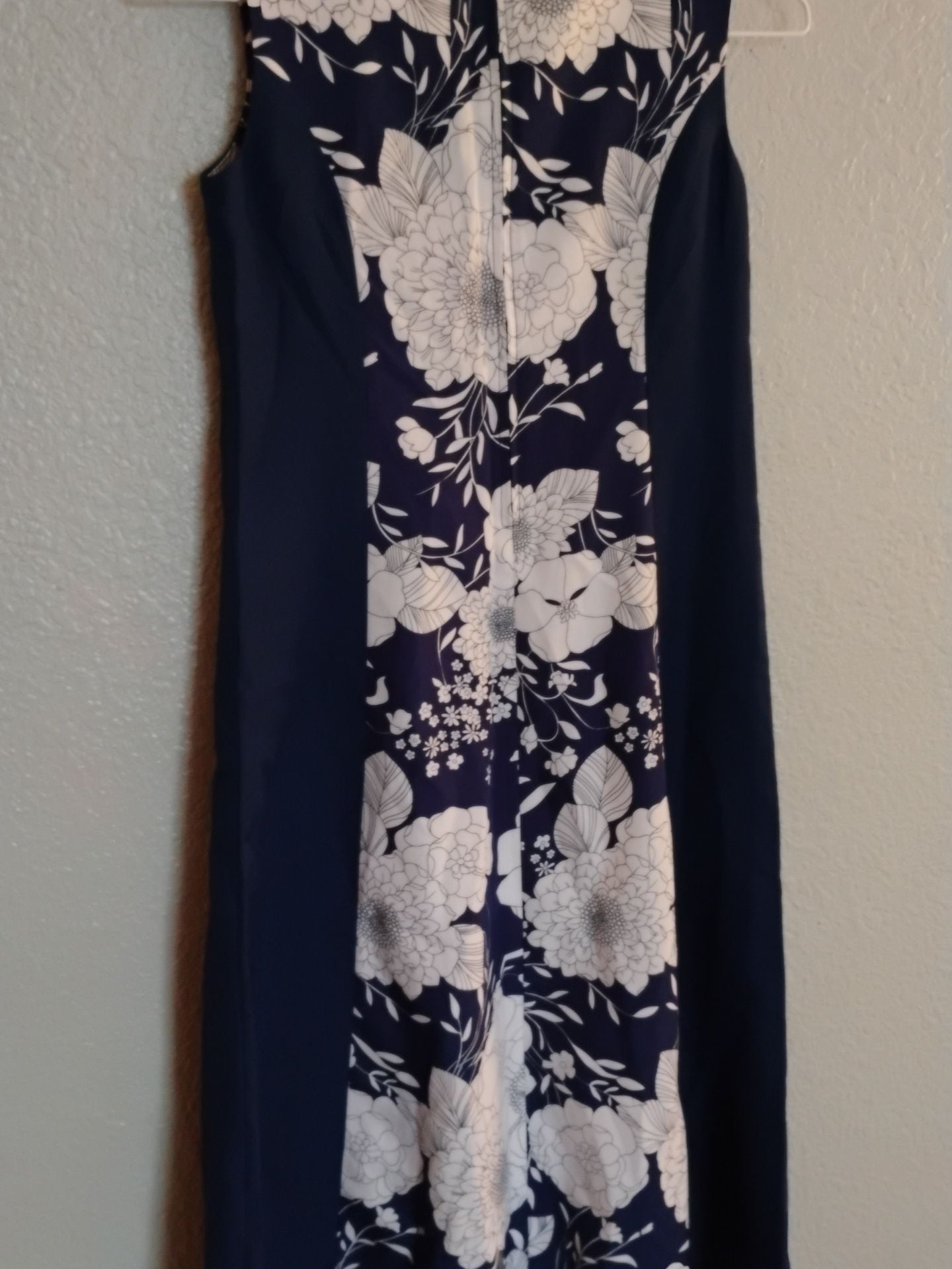 Vintage 60s/70s Hawaiian Surf Mod Shift Dress - Navy/White Floral 4