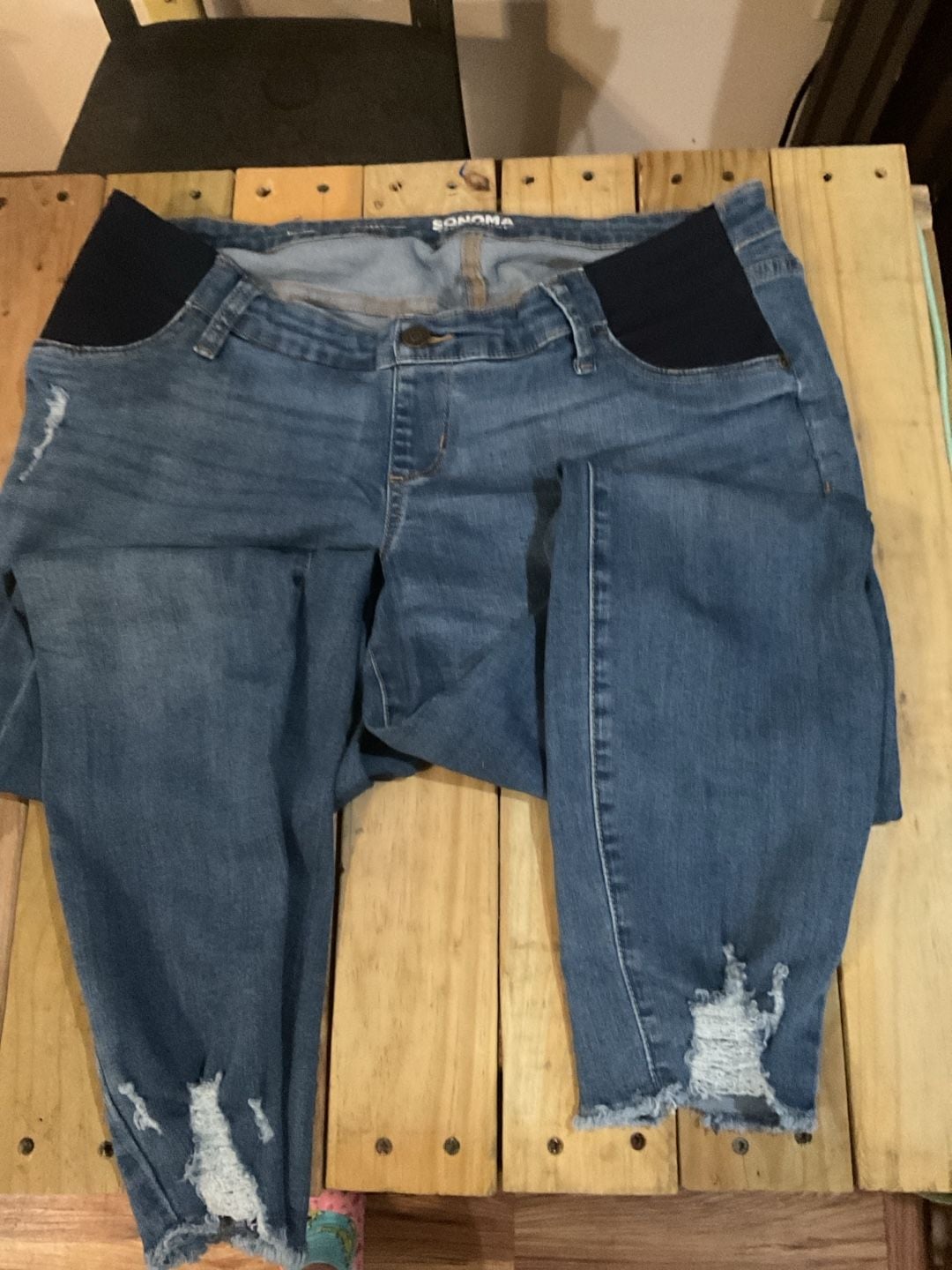 Sonoma goods for life Straight Crop Jeans Womens maternity 2