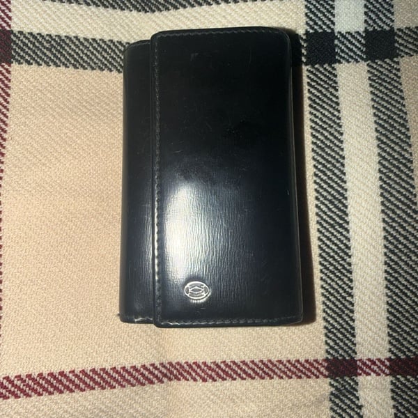 Cartier Pasha Black Leather 6-Hook Key Case Wallet