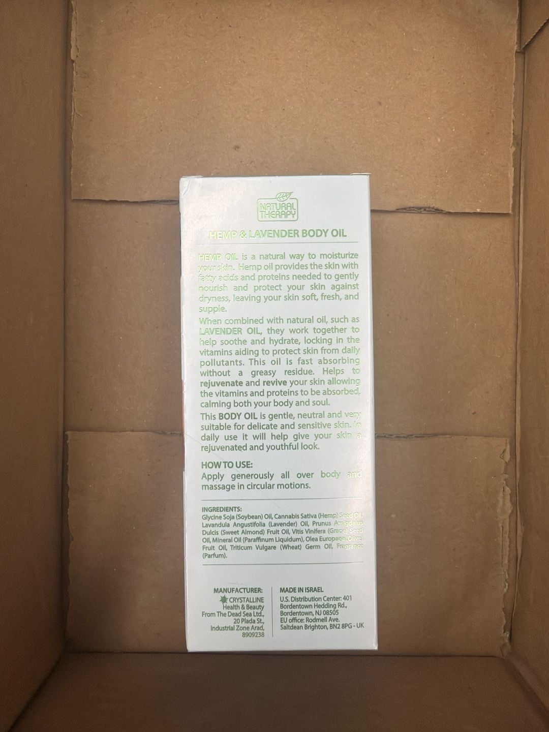 Natural Therapy Hemp & Lavender Body Oil - 4 FL OZ / 120 ML 2