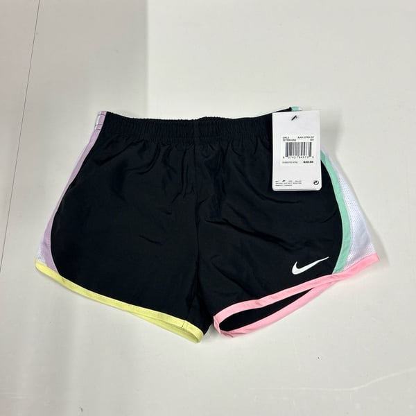 Nike Girls Dri-FIT Tempo Running Shorts Black Citron Tint Size 6X
