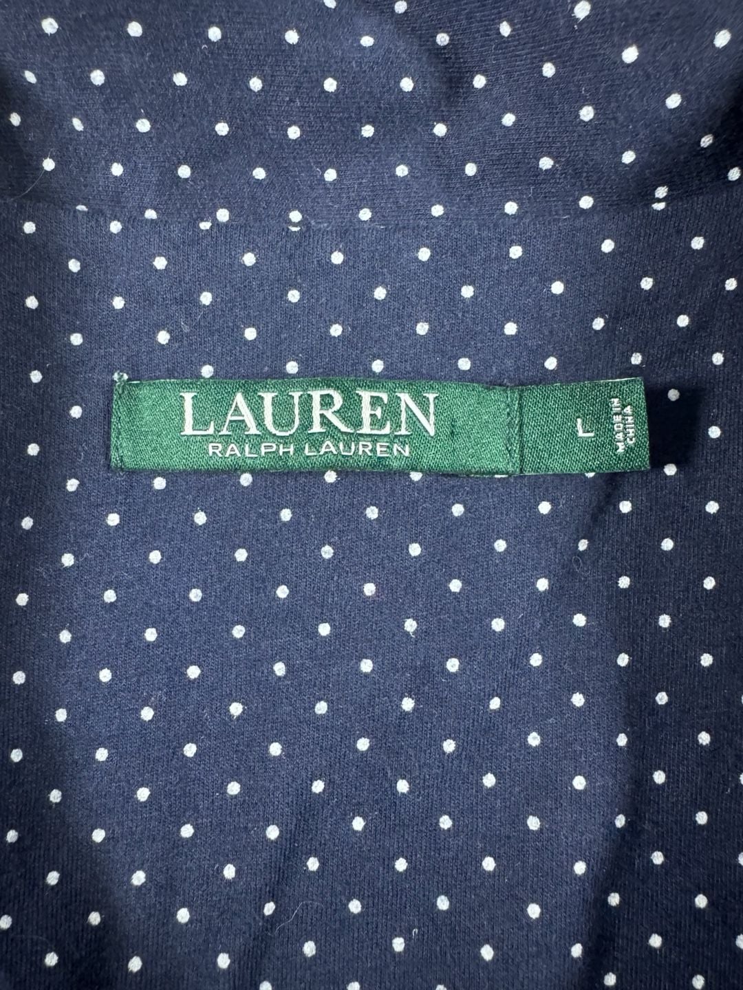 Lauren Ralph Lauren Women's Navy Polka Dot Short Sleeve Bermuda Pajama Set 2