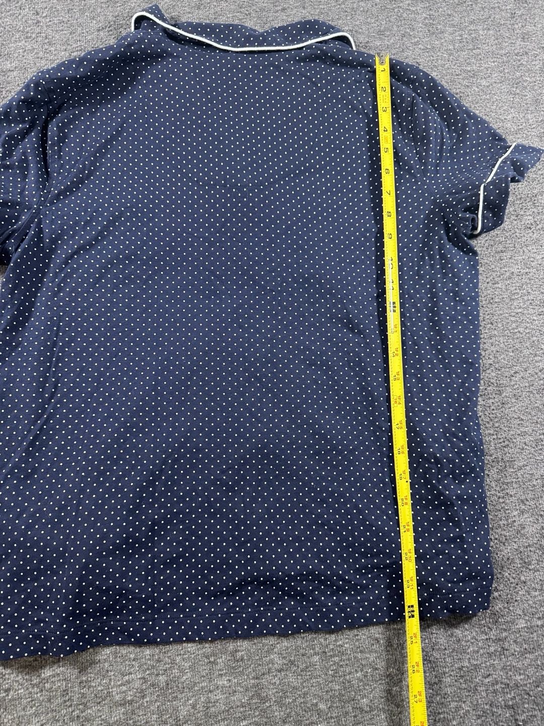 Lauren Ralph Lauren Women's Navy Polka Dot Short Sleeve Bermuda Pajama Set 7