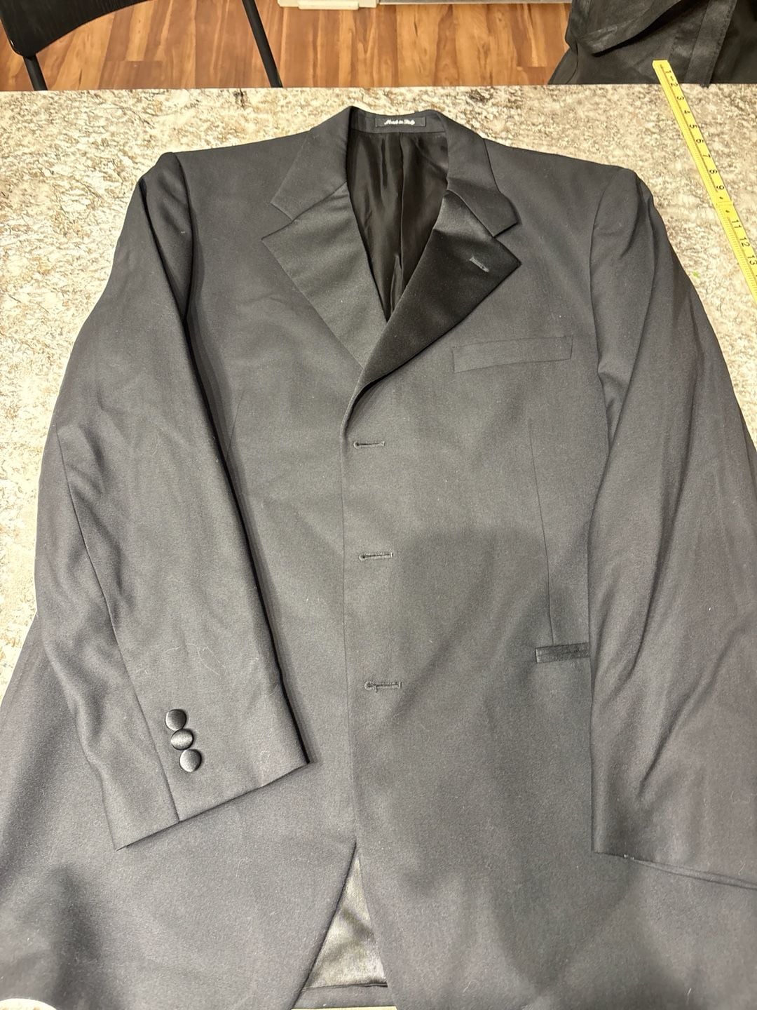 Giorgio Fellini Men's Black 3-Button Tuxedo Blazer Super 100 Lanificio di Valdengo Wool 1