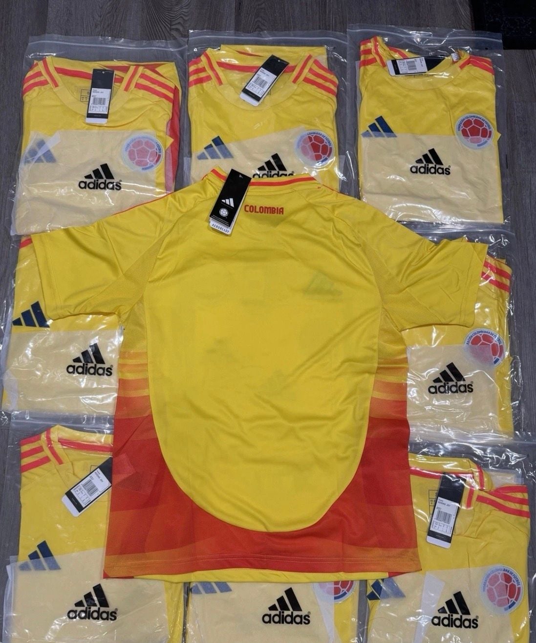 adidas Colombia 2024/25 Home Yellow Soccer Jersey Size large 3