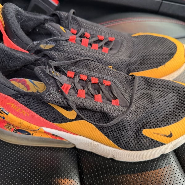 Nike Air Max 270 SE Floral Heel Black Crimson Gold AR0499-005