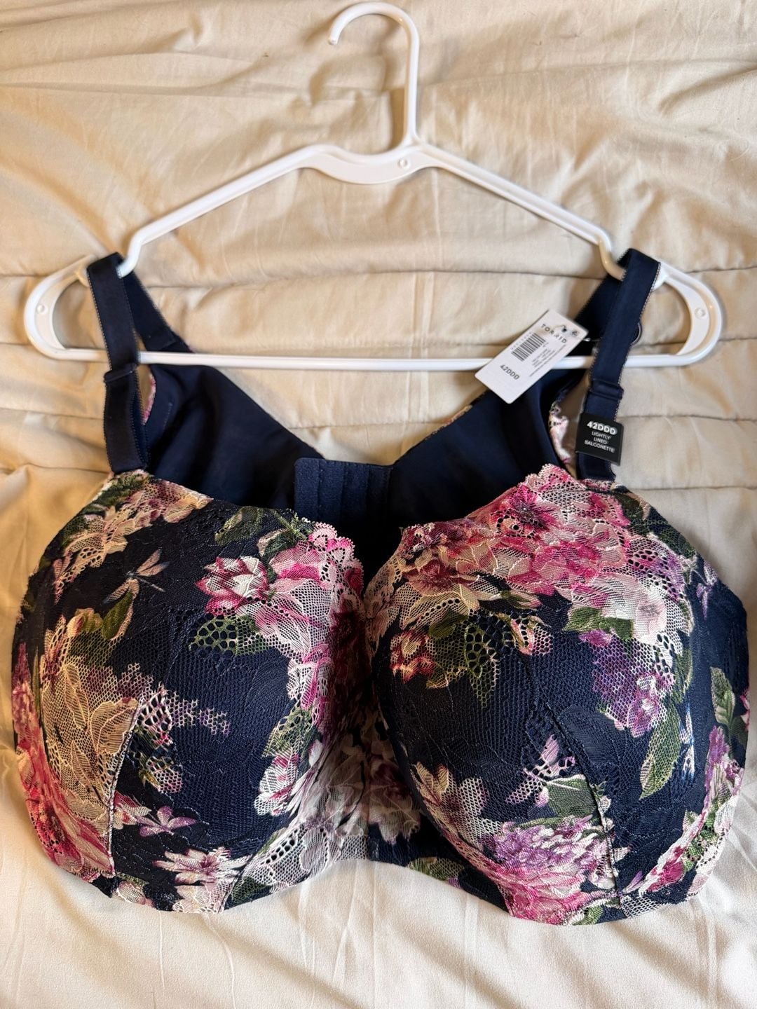 Torrid 42DDD Lightly Lined Balconette Bra Mitski Floral Lace Peacock 2