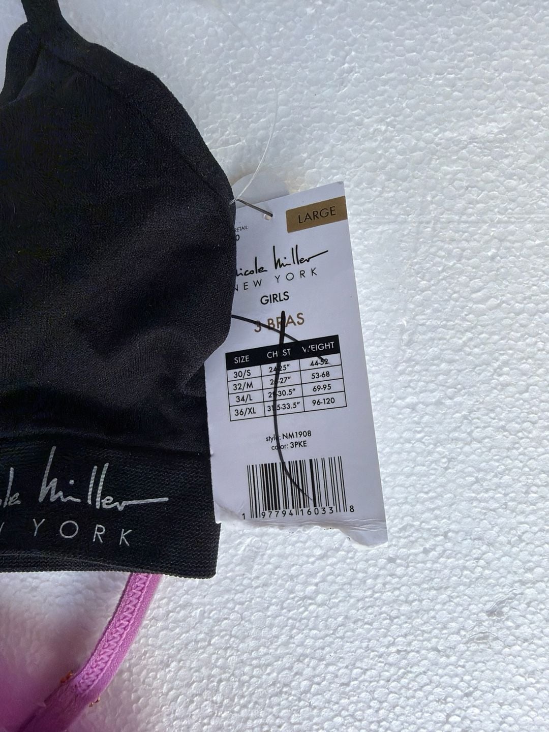 Nicole Miller New York Girls 2-Pack Seamless Comfort Bralettes, Size Large 3