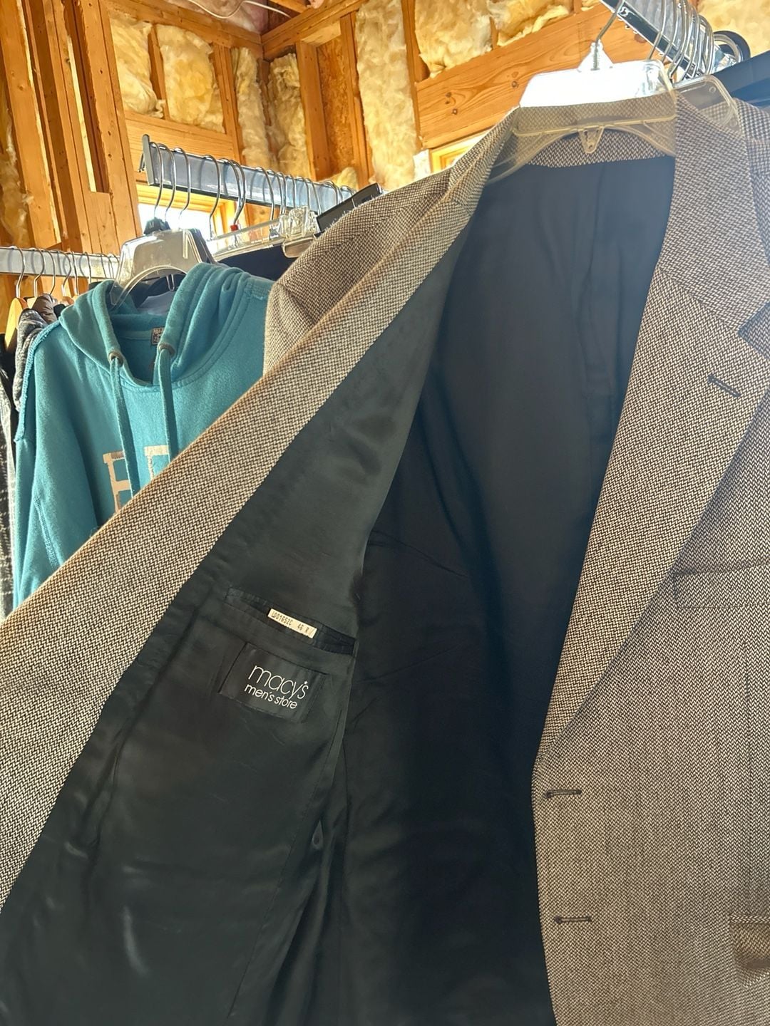 Vintage Chaps Ralph Lauren Pure New Wool Herringbone Sport Coat Blazer 46R 4