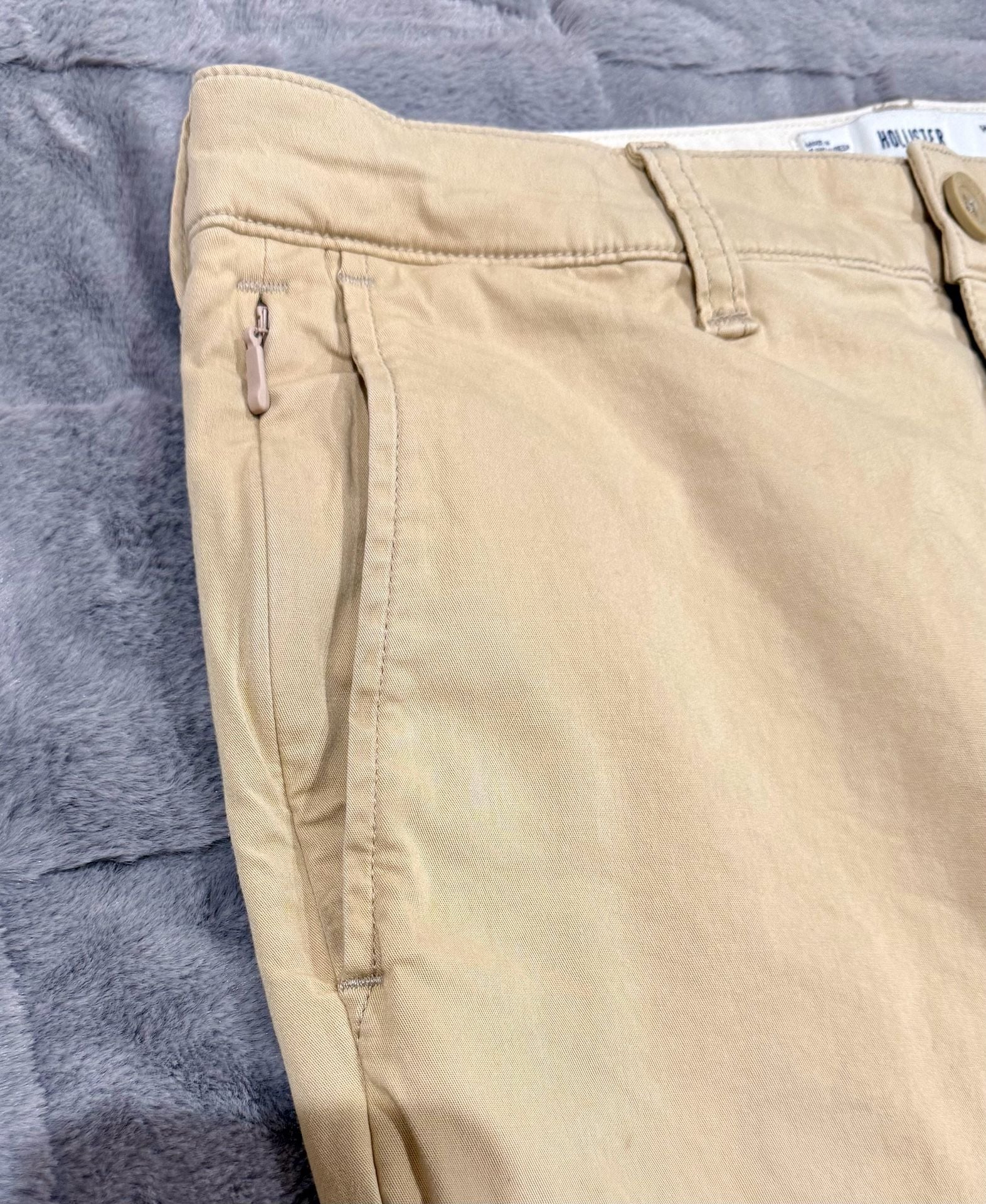 Hollister Men's Khaki Slim Straight Chino Pants W32 L34 4