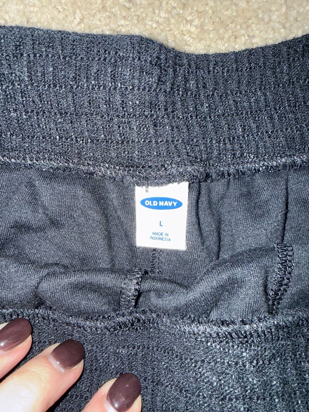 Old Navy Women's Black Textured Sleeveless Crop Top and High-Waisted Shorts 2-Piece Lounge Set 2
