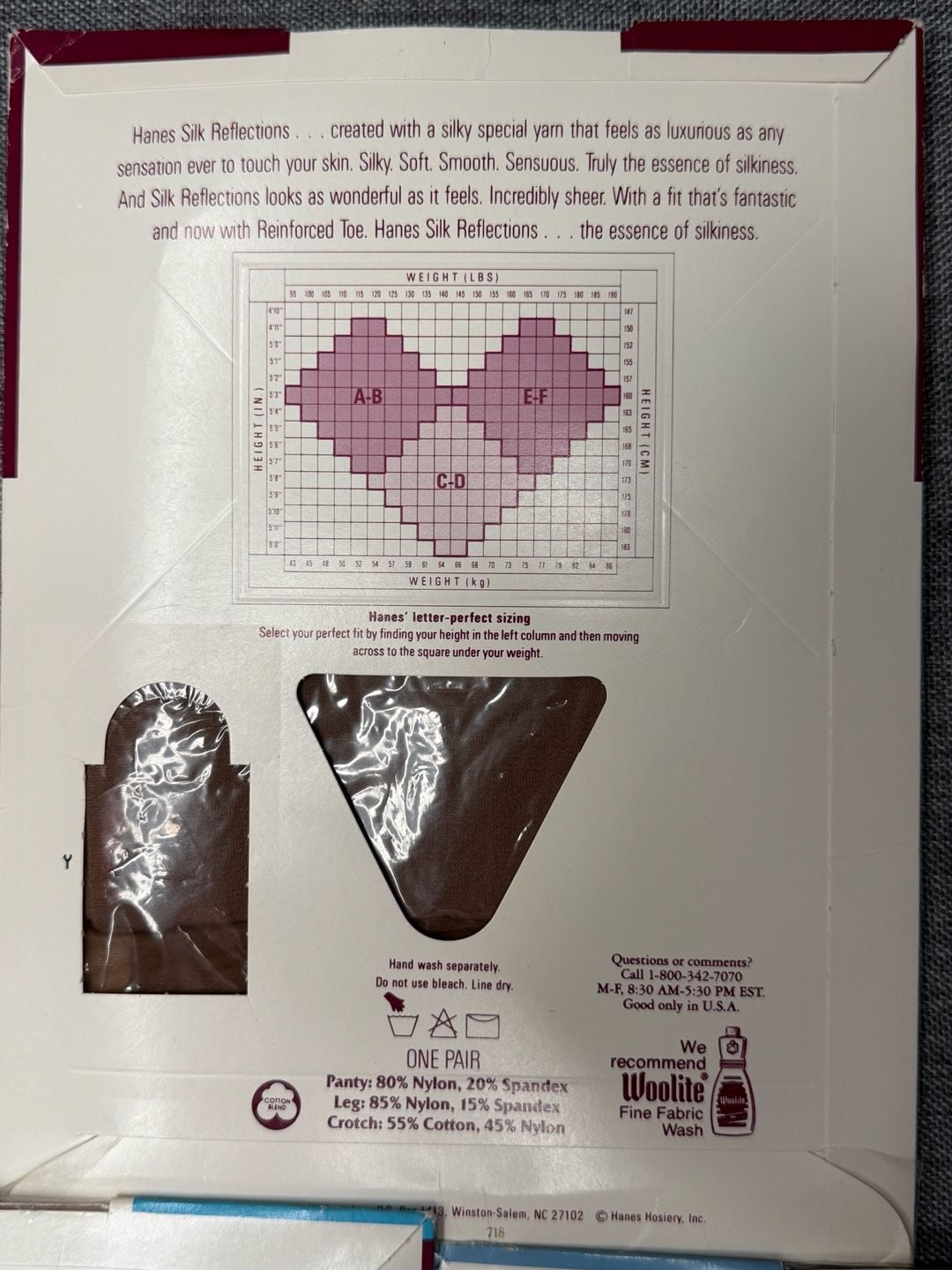 Lot of 3 | Vintage VTG Hanes Silk Reflections Pantyhose | Size CD 10