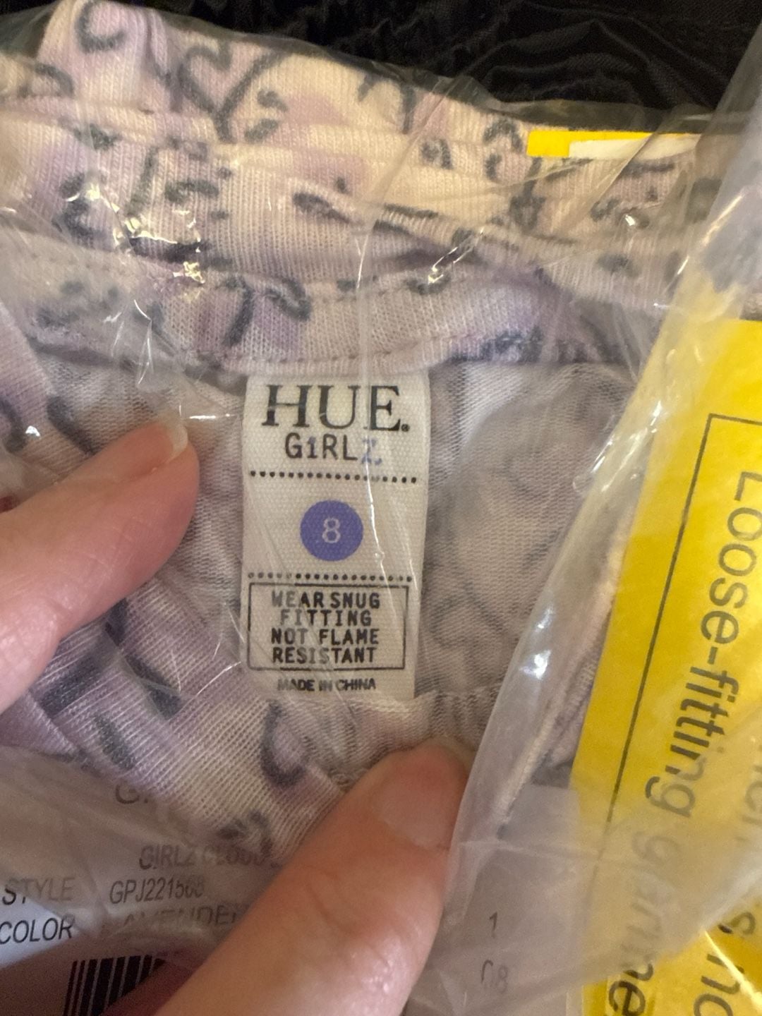 HUE Girlz Cloud Jogger 2PC PJ Set Lavender Fog Size 8 3