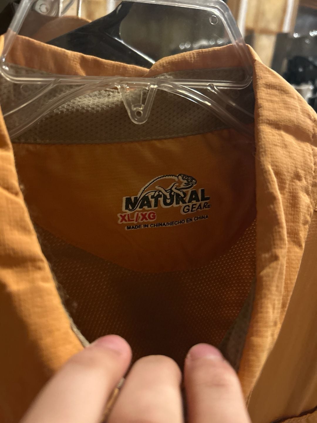 Natural Gear Men's Short Sleeve Vented Fishing Shirt XL Orange 3