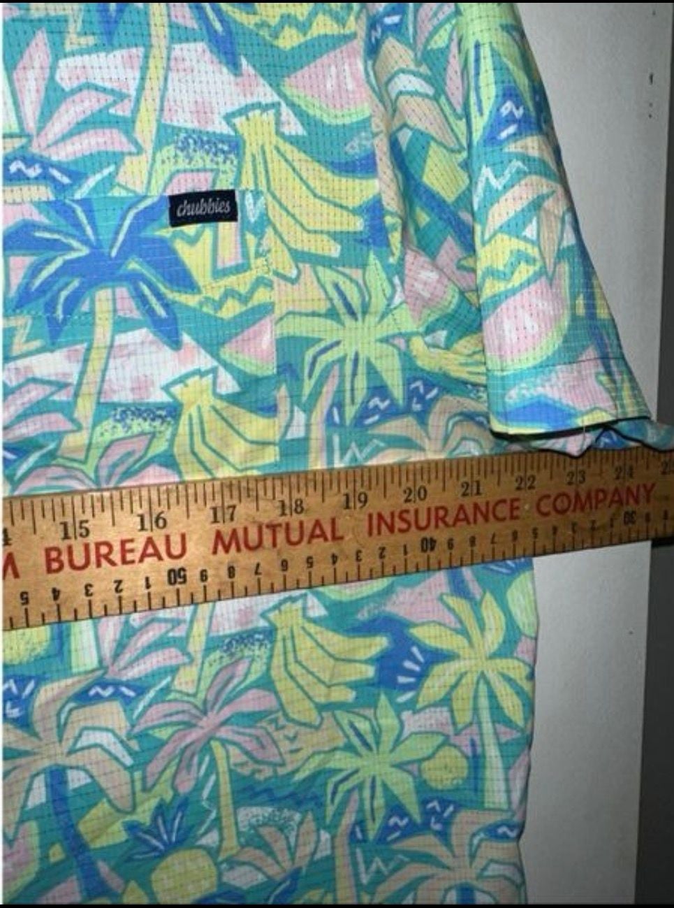 Chubbies Coco Cabana Breeze Performance Friday Ripstop Short Sleeve Button Down Shirt Size Large 5