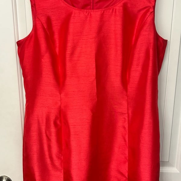 Preston & York Red Sleeveless Sheath Dress Size 16