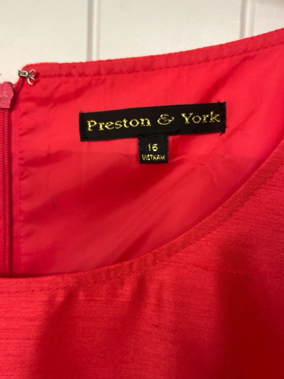 Preston & York Red Sleeveless Sheath Dress Size 16 3