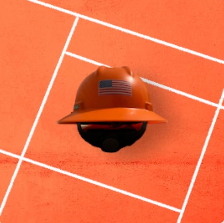MSA V-Gard Orange Full Brim Hard Hat with Custom Stickers 5