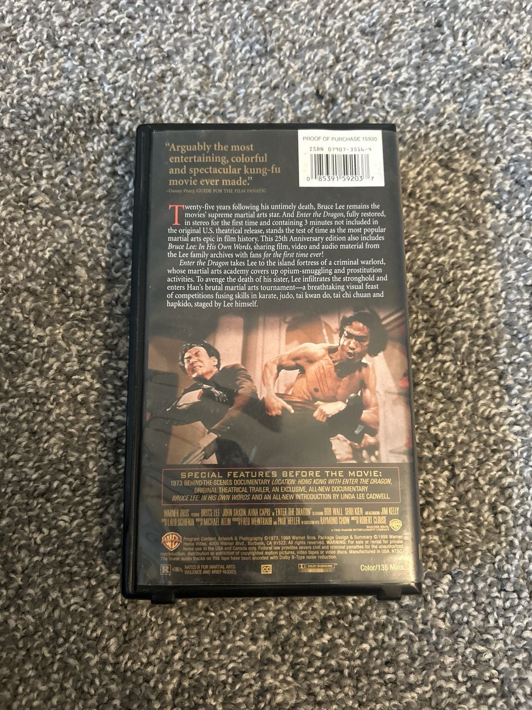 Enter the Dragon (Special Edition) 25th Anniversary Bruce Lee VHS 2